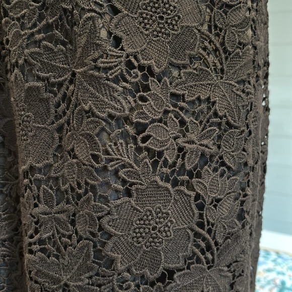 J. Crew Collection Noelle Black Midi Lace Dress - Picture 3 of 9